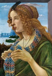 Allegorisches Porträt einer Frau, Simonetta Vespucci, 1480-1490