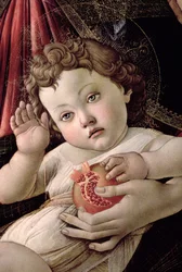 Detail des Christuskindes aus der Madonna des Granatapfels