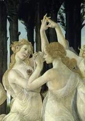 Detail von zwei der drei Grazien aus der Primavera
