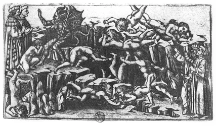 Die Hölle, aus Dantes Alighieris (1265-1321) „Göttlicher Komödie“