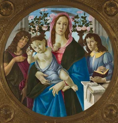 Madonna mit Kind, Johannes dem Täufer und Engel
