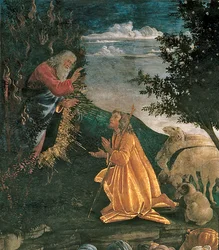 Die Jugend des Moses, in der Sixtinischen Kapelle, 1481 (Detail)
