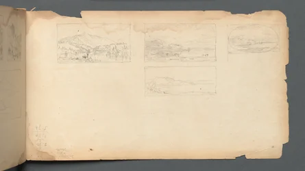 Skizzenbuch, Seite 40: Landschaft von Maine, 1859
