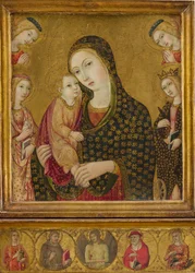 Madonna und Kind mit dem toten Christus, den Heiligen Agnes und Katharina von Alexandria, ca. 1470-80