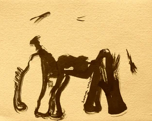 Abstrakter Tuscheelefant