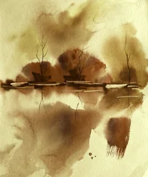 Herbst Wasserreflexion