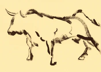 Dynamische Stierskizze