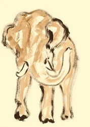 Sanfter abstrakter Elefant