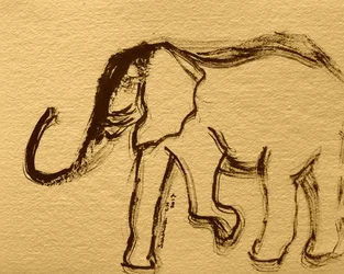 Minimalistische Elefantenzeichnung