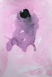 Abstrakter Fluss aus rosa Tusche