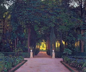 Gärten von Aranjuez, von Rusinol, Santiago (1861-1931). Öl auf Leinwand, ca. 1899. Ablo Coleccion