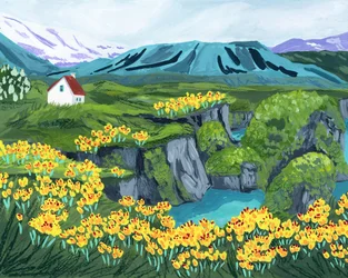 Lebendiges Bergtal