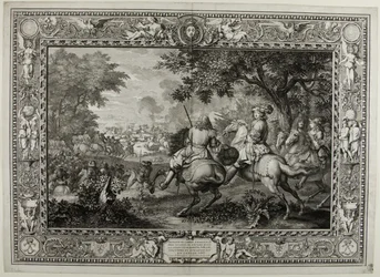 Niederlage der spanischen Armee in der Nähe des Kanals bei Brügge durch die Truppen von König Ludwig XIV. 1667