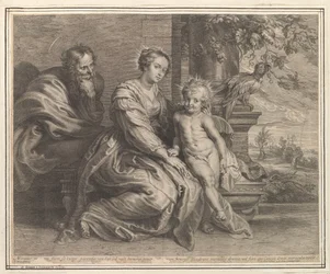 Heilige Familie mit Papagei