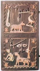 Tür des Königspalastes von Abomey, Benin