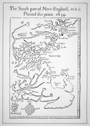 Karte einschließlich Massachusetts Bay