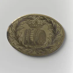 Bierimporteursgilde von Amsterdam Anwesenheitsmarke, um 1700 (Messing)