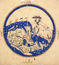 Kopie der Weltkarte von Muhammad al-Idrisi, ca. 1130