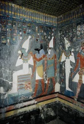 Luxor, Theben: Tal der Könige, Grab von Horemheb (-1343 - -1314), ägyptischer Pharao, auf dem die Göttin Isis erscheint