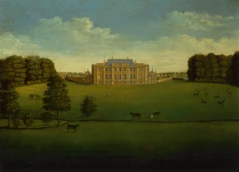 Aussicht auf Gautby Hall, Lincolnshire vom See aus