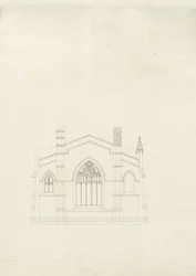 Burton-upon-Trent - Heilige Dreifaltigkeitskirche: Zeichnung