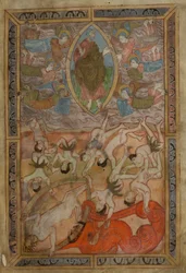 Genesis, Altenglischer Hexateuch, Cotton MS Claudius B IV f.2r, um 1025-1200