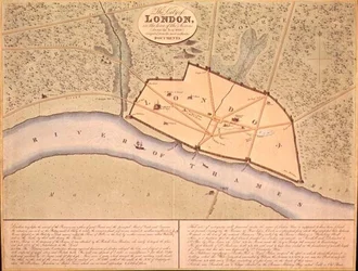 Karte von London zur Sachsenzeit, um 900-950 n. Chr.