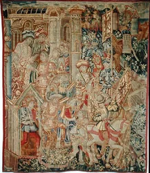 Kaiser Titus Vespasian (9-79 n. Chr.) befiehlt seinem Sohn Titus (38-91 n. Chr.), nach Jerusalem zurückzukehren