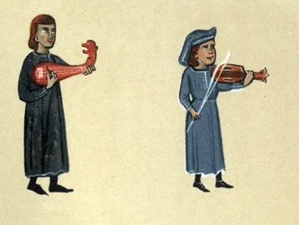 Ein Troubadour des Mittelalters, Illustration aus 