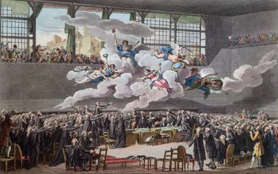 Französische Revolution (1789-1799): Der Schwur im Ballhaus in Versailles am 20. Juni 1789