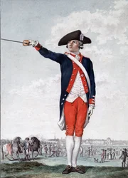 Picot de Peccaduc - Henry-Rene-Marie Picot de Peccaduc (Peccadeuc) 1770-1785 - Sergeant-Major an der Königlichen Militärschule in Paris, Gravur von Moreau.