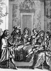 Darstellung einer Szene aus dem Stück „La critique de l