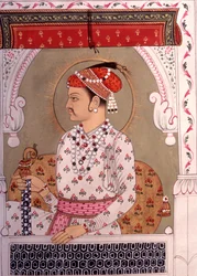 Miniaturmalerei König, Rajasthan, Indien