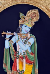 Miniaturmalerei von Gott Krishna