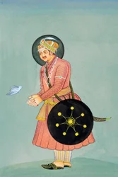 Miniaturmalerei des Mogulkaisers Akbar