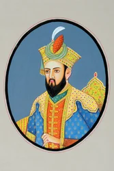 Miniaturmalerei des Mogulkaisers Babur
