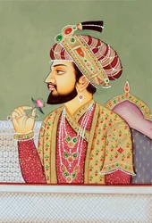 Miniaturmalerei von Mughal-Kaiser Shah Jahan