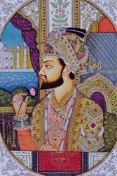Miniaturmalerei von Mughal-Kaiser Shah Jahan, Indien, Asien