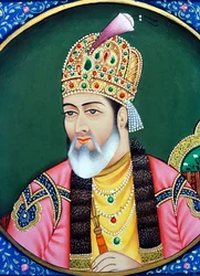 Mughal-Kaiser Shah Jahan Miniaturmalerei auf Papier