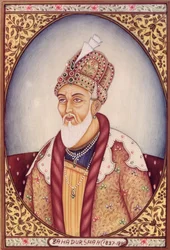 Porträt von Bahadur Shah II (1775-1862)