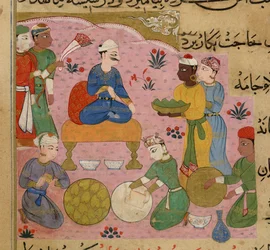 Zubereitung von Betel für Sultan Ghiyath al-Din, aus dem Ni