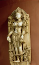 Sarasvati, die Göttin des Lernens, Pallu, Rajasthan, Chauhan-Dynastie