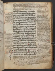 Harley 1802, f.19r, Verzierte Initiale 