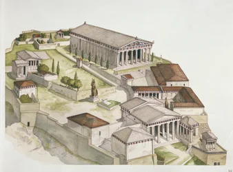 Antikes Athen - Rekonstruktion der Akropolis, 5. Jahrhundert v. Chr.