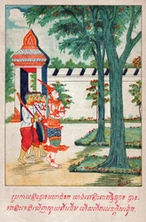 Mahajanaka Jataka. ca. 1910 (Illustration)