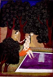 Eine Dame an einem Pool, Johnson Album IX, Nr. 16, ca. 1780