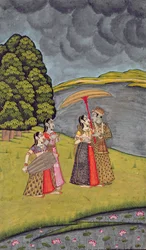 Malari Ragini, aus einer Ragamala-Serie, Murshidabad, ca. 1770-75