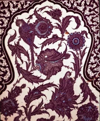 Osmanische Kunst: Iznik-Keramik, die den Beschneidungssaal des Topkapi-Palastes in Istanbul schmückt