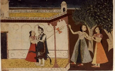 Shiva mit den Frauen der Weisen, eine Episode aus den 