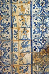 Panel, das Jagdszenen darstellt, Tarouca, Portugal